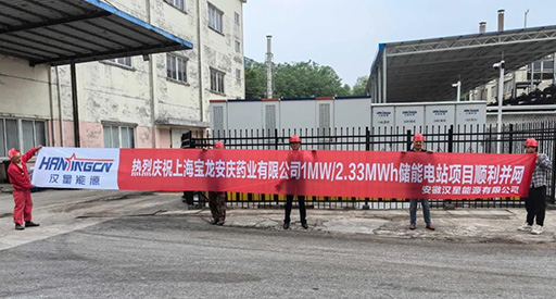 Nova usina elétrica em operação! Hanxing entrega usina de armazenamento de energia para a Shanghai Baolong Anqing Pharmaceutical